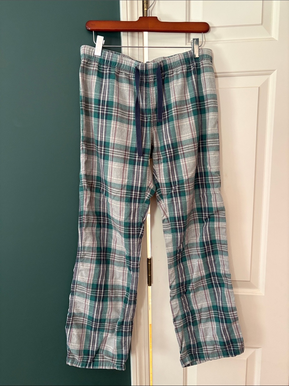 Toad&Co Teal and Gray Plaid Lounge Pants